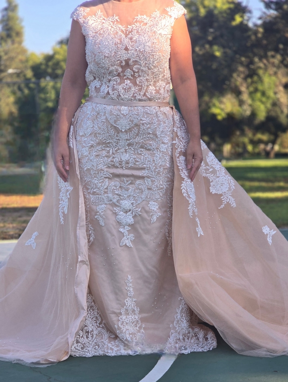 Wedding Dress Elegant Beaded Floral Dress